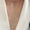 Colar de Pérolas em Prata de Lei S925 para Mulheres, Não Desbota, Corrente de Clavícula de Nicho de Alto Padrão, Luxo Acessível, Pingente Versátil, Novo Produto de Verão