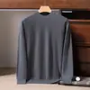 Nuevo Suéter de Punto Fino Holgado Casual de Negocios para Hombre con Cuello Semi Alto 100% Cachemir Puro Otoño/Invierno 2026