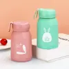 Copo de Vidro Fofo Kawaii de Coelho Portátil de Mão para Uso Externo Copo de Água de Parede Dupla Resistente a Altas Temperaturas Copo de Água para Estudante Copo de Presente Publicitário