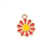 Venda Quente Transfronteiriça Girassol Margarida Esmalte Liga DIY Pulseira Colar Chaveiro Acessórios de Joia Pingente Charme