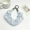 Gasa Doble Capa Lunares Scrunchie Llavero Verano Fresco Correa de Muñeca Bolsa Teléfono Colgante Corto Venta al por Mayor