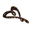 Pinza para el pelo vintage con forma de corazón y estampado de leopardo, hueca y retorcida, para mujer, hecha de acetato carey, pinza banana para peinados recogidos