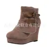 JuYuan desejo estação independente comércio exterior botas femininas de couro salto plataforma salto anabela comércio exterior tamanho grande Fabricante de Sapatos Femininos botas femininas de couro