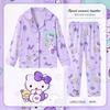 Pijamas Infantis 2025 Estilo Primavera e Outono Meninas Desenho Animado Manga Comprida Estilo Fino Crianças Grandes Adolescentes Meninos Roupa de Dormir