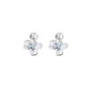 Pendientes de flor de cristal degradado y perla 2024 nuevos elegantes de moda pendientes con temperamento Joker pendientes de alto nivel