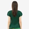 2026 Verão Feminino Estilo Coreano Camisa de Camada Interna Gola Redonda Manga Curta Camiseta Feminina Solta Casual Versátil Cor Lisa Top