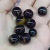 Contas redondas resinadas de 12mm, duas cores, com furo passante, para DIY, contas soltas, acessórios de joalheria, fornecedores ao vivo, fabricantes, atacado