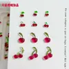 Accesorios para Uñas Fruta Cereza Hielo Transparente, Artículo Popular de Celebridades de Internet, Uñas Portátiles Rojas Estilo Lindo Femenino, Decoraciones de Uñas de Resina