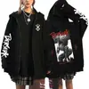 Moletom com Zíper Anime Manga Moletom Harajuku Moda Casual Manga Longa Masculino e Feminino Pulôver