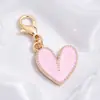 Nuevo colgante de aleación esmaltada rosa estilo coreano con dibujos animados, accesorios de joyería para pulsera, llavero y collar DIY hechos a mano