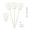 Suporte de flores em formato de coração estilo coreano, porta-cartões em formato de estrela, porta-cartões de visita de metal, acessórios de decoração DIY para floriculturas, materiais florais