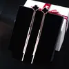 Pendientes Largos Sencillos de Plata de Ley Coreana con Borla Triangular, Elegantes, Combinan con Todo, para Eventos Sociales, Estilo Super Hada, Nuevos Pendientes 2019