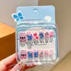 Calcomanías de uñas tridimensionales de dibujos animados para niños parche de uñas para niña pequeña armadura para bebé desmontable impermeable venta al por mayor de uñas
