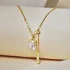 Collar Rectangular de Zirconia de Plata de Ley S925 para Mujer con Cadena de Diseño Asimétrico y Cadena para Clavícula con Cuentas Deslizantes Ajustables