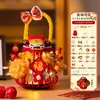 Linternas de Año Nuevo 2026, Linternas Terminadas Tejidas a Mano de Ratán y Bambú, Linternas de Palacio Brillantes de Estilo Antiguo, Accesorios para Fotografía Hanfu