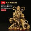 Yongfa Bronze Latão Wu Caishen Zhao Gongming Conjunto Estátuas de Buda Caishen Montado em Tigre Artesanato em Cobre Ornamento Atacado
