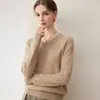 Novo Suéter Base de Lã Malha Manga Longa Gola Semi-Alta Feminino Outono/Inverno Padrão Diamante Gola V Caxemira