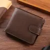Nueva Cartera para Hombre, Estilo Corto, Gran Capacidad, Portatarjetas de PU, Diseño Integrado de Alta Gama, Cartera de Cuero con Múltiples Ranuras para Tarjetas para Hombre