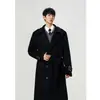 Abrigo de Lana de Longitud Media para Hombre, Chaleco de Moda para Parejas, Ropa Exterior Holgada, Gabardina hasta la Rodilla Estilo Old Money