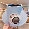 Sombrero de Sol con Ventilador de Color Sólido Estilo Coreano de Verano para Mujer con Visera Curva, Sombrero Visera de Refrigeración y Protección Solar para Deportes al Aire Libre con Carga Automática