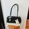 Moda Coreana Fashionável Fofa Bolinhas Laço 2026 Verão Novo Simples Pingente Moda para o Trabalho Ombro Único Bolsa de Axila