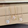 Nova Colar Pingente Estrelado Vibrante Simples Fashionable Estilo Frio Ins Corrente Clavícula Luxo Leve High-End Pequeno Nicho Colar