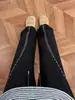 Pantalones de chándal rectos de bordado americano azul oscuro para hombre, marca moderna de otoño y primavera, pantalones de corte diagonal con caída y ligero acampanado, pantalones deportivos casuales