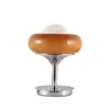 Lámpara de mesa decorativa estilo Bauhaus de la Edad Media Sala de estar Dormitorio Moderna Cálida Lámpara de noche Huevo Tarta Vidrio Escritorio de Estudio