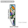 Variedad de Plantas y Flores Nuevas Coloridos Retro Acolchado Adsorción Electrostática Doble Cara Ventana Visual Embellecimiento Pegatinas Decorativas para Ventanas