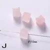 Acessórios DIY de cubo de açúcar cristalizado, contas de cubo de pedra natural, cristal de morango, cristal piramidal amarelo, acessórios para joias com contas de cristal rosa