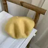 Boina para mujer, estilo británico retro, otoño e invierno, gorro de pintor de lana japonesa, gorro Beilei para mujer, versátil gorro de moda coreana