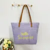 Bolsa de palha trançada modelo novo 2025 transfronteiriça, bolsa de praia trançada pura, estilo de férias, bolsa feminina estilo pastoral, bolsa de palha para senhoras