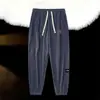 Calças masculinas de veludo cotelê para outono, calças esportivas, calças de moletom masculinas, largas e versáteis, calças casuais com patchwork, calças jogger, calças compridas