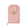 Bolso de teléfono de moda Dongxin para mujer, cartera con cremallera vertical, bolso cruzado de hombro de gran capacidad