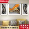 Pintura decorativa moderna de paisaje directo de fábrica sala de estar pintura de paisaje triple pintura mural para pasillo pintura al óleo pintada a mano 2527