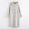 Abrigo de lana con capucha estilo coreano Li Zhiqi, tweed de doble cara, abrigo nuevo de invierno para mujer 240858