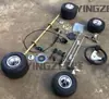 Accesorios para Kart de Derrape de Cuatro Ruedas Modificado DIY Volante Delantero Volante Trasero Eje Trasero Neumático Liso de 5 Pulgadas Asiento con Cojín