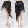 Novo Vestido de Prática para Dança do Ventre Corrente de Cintura Toalha de Quadril Saia Envolvente Lantejoulas Franja Sago Indústria Pesada Vestido Drummy Toalha de Cintura