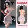 Homem Fumo Lingerie Sexy Sexy Pescoço Costas Renda Cruz Ferrugem Doce Enfermeira Saia Quadril 100030