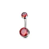 Clavo de Ombligo de Aleación de Titanio F136 Estilo Cilíndrico Anillo de Ombligo con Circonita 5A Joyería para Piercing Corporal de Titanio G23 Fábrica Venta al por Mayor