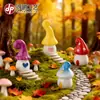 Micro Paisagem Criativa Fofo Elfo Cogumelo Casa Pequena Artesanato de Resina Acessórios de Decoração DIY Enfeites de Mesa