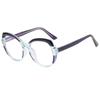 Nuevas Gafas Polygon Color Caramelo Vanguardistas Europeas y Americanas Pasarela Lujo Ligero TR90 Anti-Luz Azul Espejo Plano Ins Celebridad de Internet