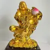 Adornos de Estatua de Buda, Artesanías de Resina, Adornos de Cumpleaños, Durazno de Cumpleaños, Buda Sonriente Estilo Chino, Ofrendas de Templo, Regalos para el Hogar para Otros