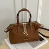 Bolso tipo Bollo Retro de Alta Gama Estilo Coreano Transfronterizo para Mujer 2026 Nuevo Moda Artística Gran Capacidad Bolso de Hombro Cruzado