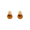 Pendientes Retro Maillard para Mujer, de Alta Gama, Lujo Accesible, Pendientes de Nicho, Novedad Otoño e Invierno 2025, Joyería Elegante para Orejas, Venta al por Mayor