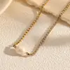 Collar Cruzado de Diamantes y Perlas para Mujer Moda Ins Simple Elegante Joyería de Alta Gama Europea y Americana Colgante Redondo de Circonita