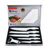 Juegos de cuchillos Mango Cola de Pollo Juegos de Cuchillos de Seis Piezas Acero Inoxidable Cuchillo de Chef Doméstico Punto de Rociado Blanco y Negro Juego de Caja de Regalo Transfronterizo