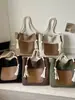 Bolsa tote de veludo estilo preguiçoso para mulheres, nicho, design de franja de corda grossa, ombro único/de mão, grande capacidade, bolsa de aula para estudantes
