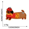 Dachshund Lindo Estilo Coreano Autoadhesivo Bordado en Tela Decoración DIY Funda de Teléfono Bordado Accesorios de Ropa Parche de Tela
