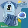 Traje de baño de dos piezas para niños de Minecraft Enderman, corte holgado para niños de talla grande, conjunto de traje de baño para niños talla mediana y grande